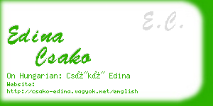 edina csako business card